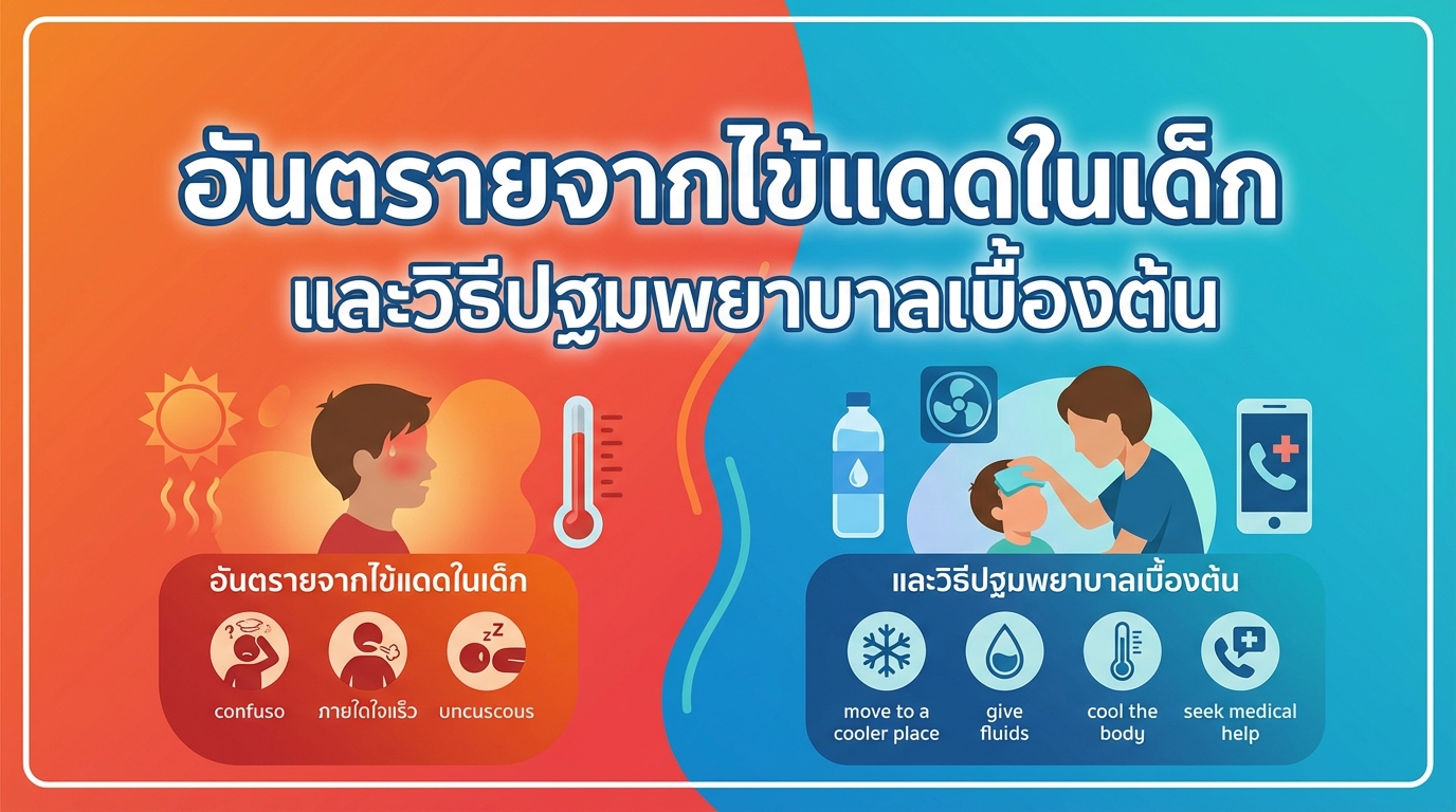 อันตรายจากไข้แดดในเด็กและวิธีปฐมพยาบาลเบื้องต้น