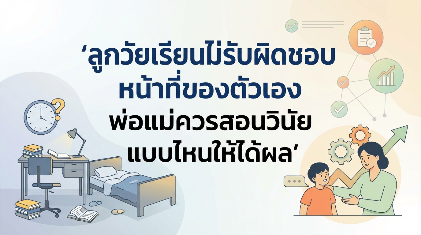 ลูกวัยเรียนไม่รับผิดชอบหน้าที่ของตัวเอง พ่อแม่ควรสอนวินัยแบบไหนให้ได้ผล