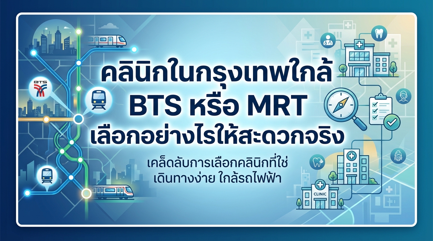 คลินิกในกรุงเทพใกล้ BTS หรือ MRT เลือกอย่างไรให้สะดวกจริง