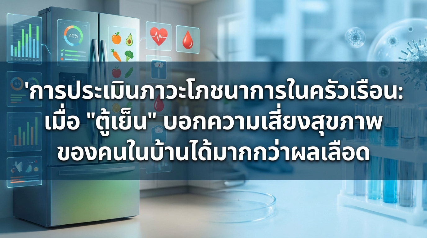 การประเมินภาวะโภชนาการในครัวเรือน: เมื่อ “ตู้เย็น” บอกความเสี่ยงสุขภาพของคนในบ้านได้มากกว่าผลเลือด