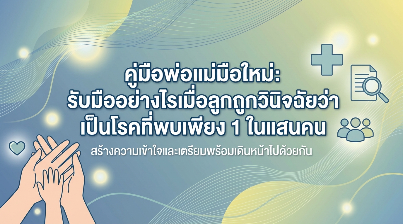 คู่มือพ่อแม่มือใหม่: รับมืออย่างไรเมื่อลูกถูกวินิจฉัยว่าเป็นโรคที่พบเพียง 1 ในแสนคน