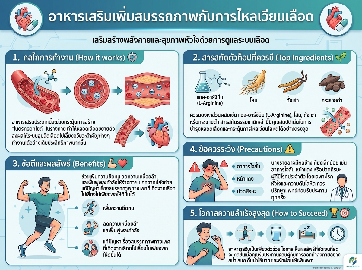 อาหารเสริมเพิ่มสมรรถภาพกับการไหลเวียนเลือด