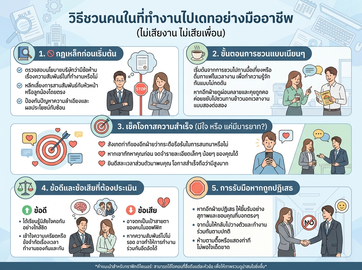 วิธีชวนคนในที่ทำงานไปเดทอย่างมืออาชีพ