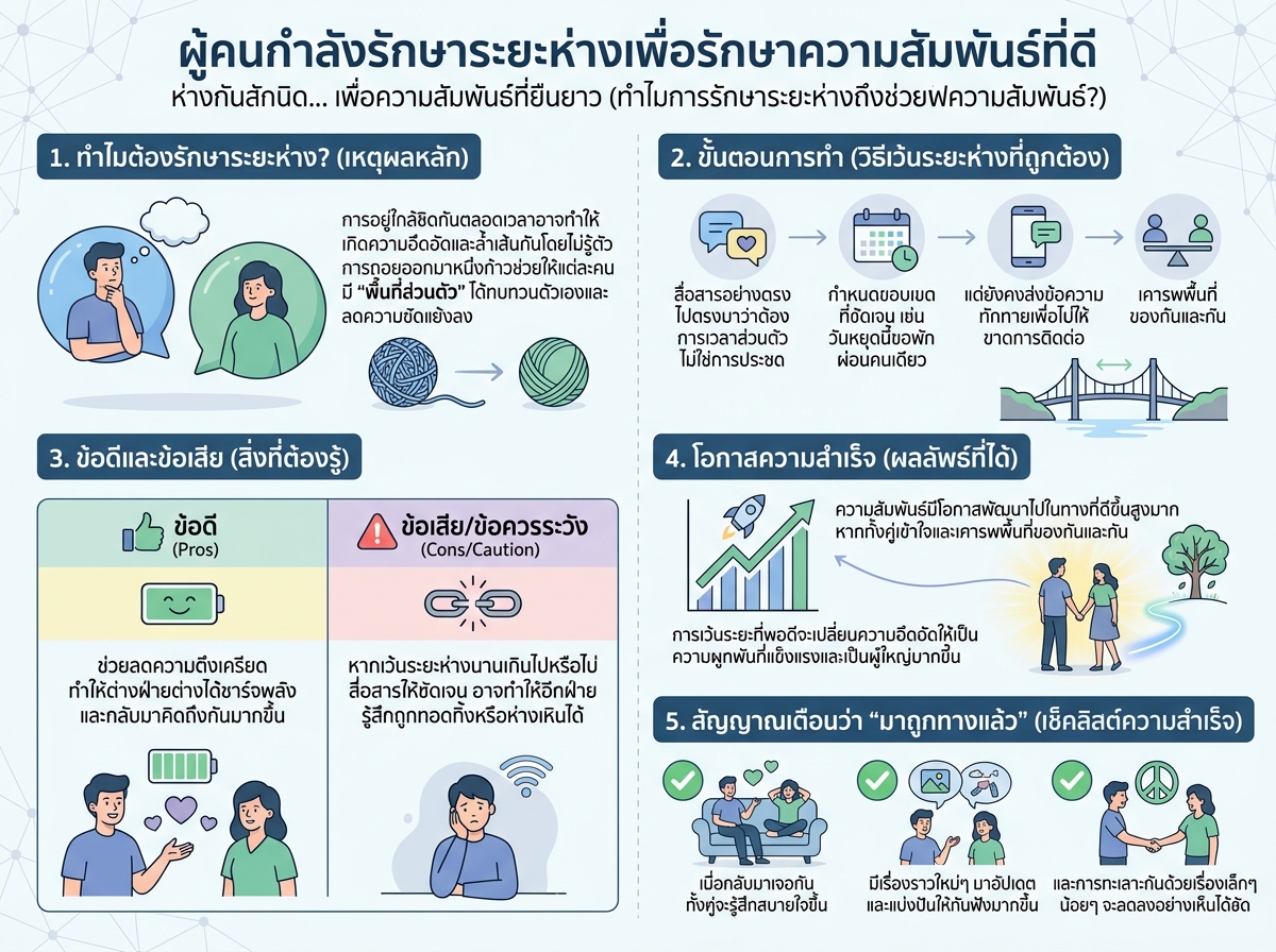 ผู้คนกำลังรักษาระยะห่างเพื่อรักษาความสัมพันธ์ที่ดี