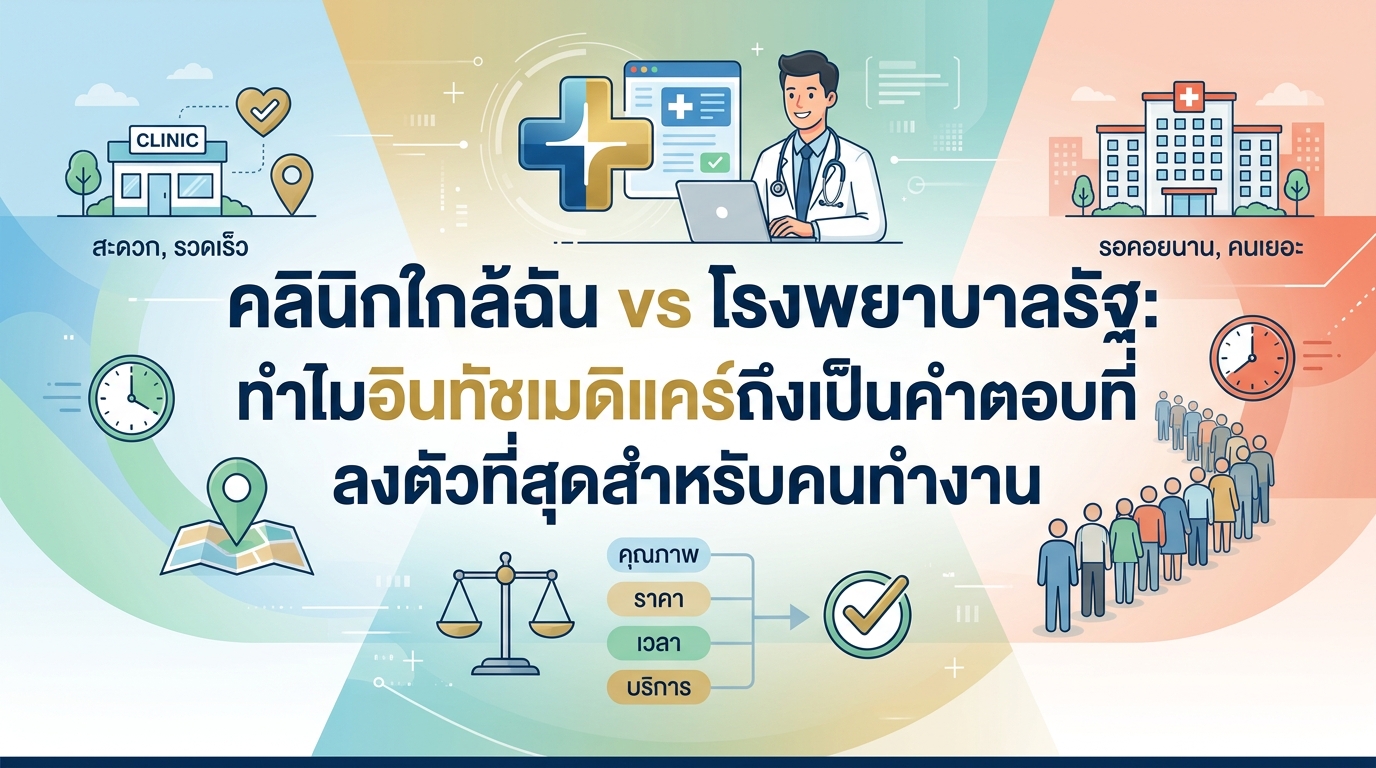 คลินิกใกล้ฉัน vs โรงพยาบาลรัฐ: ทำไมอินทัชเมดิแคร์ถึงเป็นคำตอบที่ลงตัวที่สุดสำหรับคนทำงาน