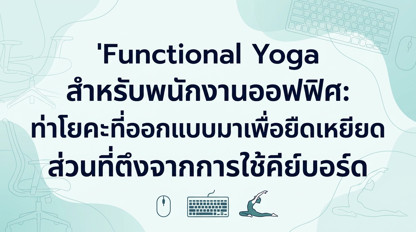 Functional Yoga สำหรับพนักงานออฟฟิศ: ท่าโยคะที่ออกแบบมาเพื่อยืดเหยียดกล้ามเนื้อส่วนที่ตึงจากการใช้คีย์บอร์ด