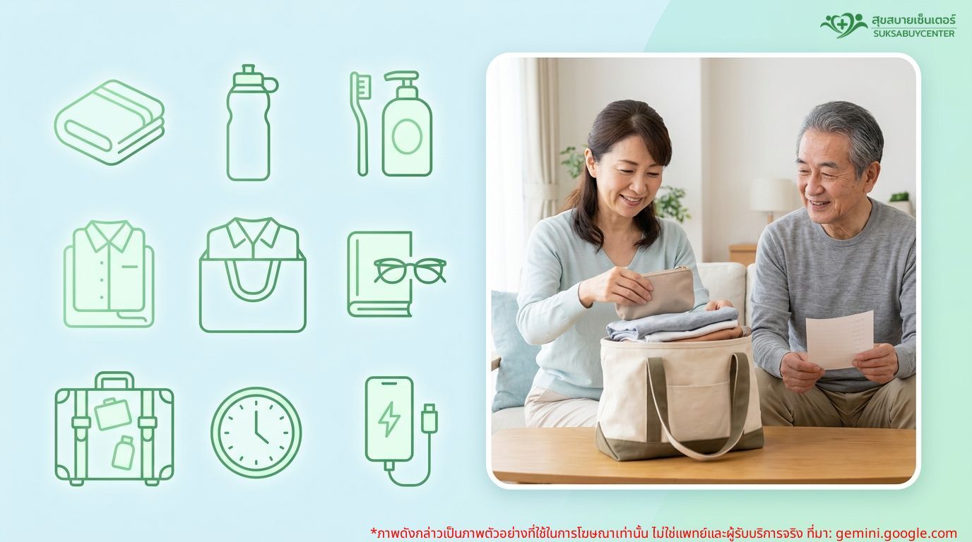 เตรียมตัวนอนโรงพยาบาล: เช็คลิสต์ของใช้จำเป็นทั้งผู้ป่วยและญาติ ไม่ต้องห่วงอะไรเลย!