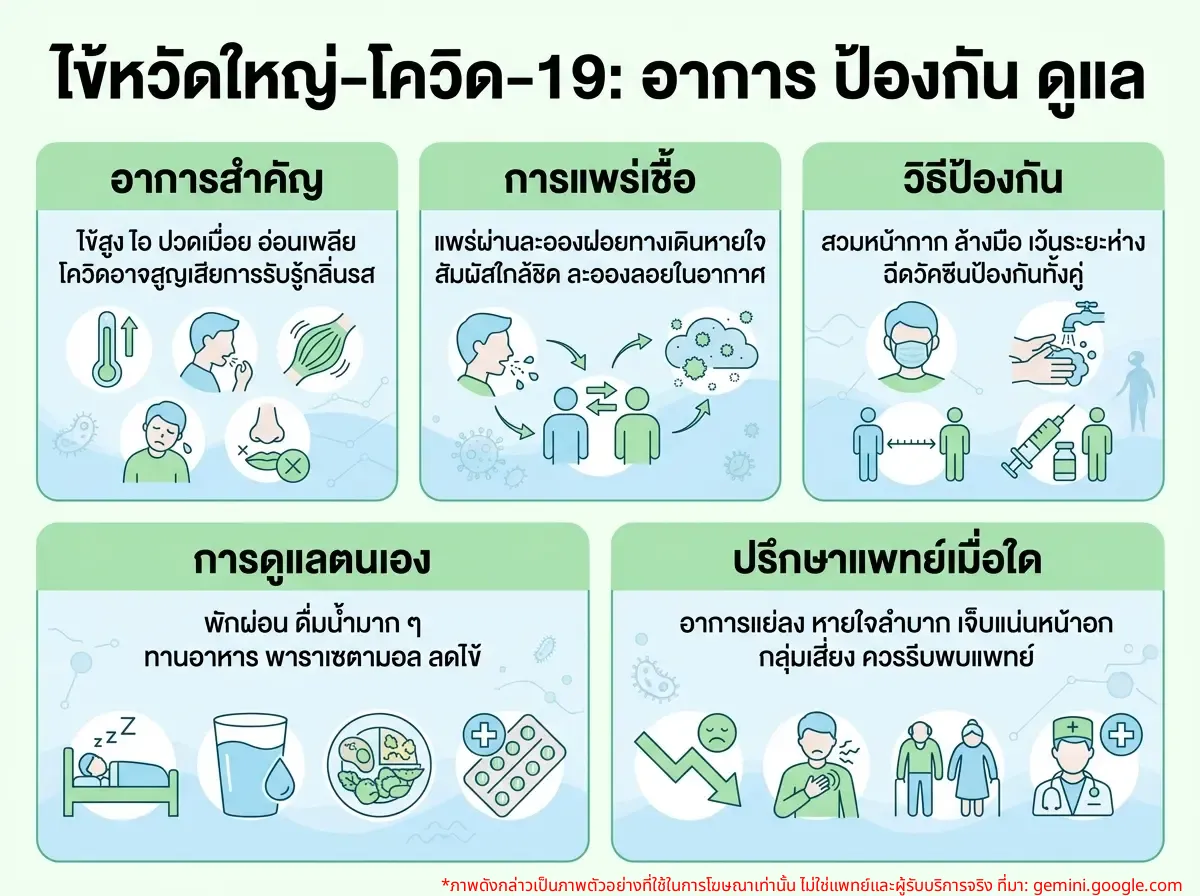 ผู้ป่วยที่มีอาการไข้หวัดใหญ่และโควิด-19
